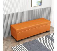 Panca portaoggetti, scarpiera in finta pelle per ingresso, corridoio, soggiorno - seduta imbottita, 80 x 40 x 39,9 cm - elegante casa nizer (B)