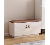 Panca portascarpe con contenitore e cuscino imbottito, panca nascosta for la fine del letto, panca portascarpe, sgabello for cambiare le scarpe, organizer for ingresso, corridoio, camera da letto, sog