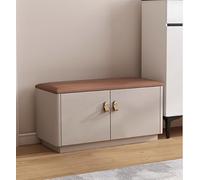Panca portascarpe con contenitore e cuscino imbottito, panca nascosta for la fine del letto, panca portascarpe, sgabello for cambiare le scarpe, organizer for ingresso, corridoio, camera da letto, sog