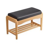 Panca portascarpe con Cuscino in Similpelle, Panca da Ingresso in Stile Rustico, Panca portaoggetti per Camera da Letto, Moderno mobiletto portascarpe per Soggiorno, Camera da Letto, Ingresso, Corri