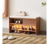 Panca portascarpe con striscia luminosa, panca portascarpe push-pull for ingresso con spugna ad alta resilienza, sgabello for cambiare le scarpe, organizer for scarpiera for corridoio, camera da letto
