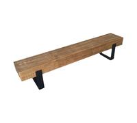 Panca portascarpe da giardino con gambe in metallo, da ingresso, da fine letto, da pranzo per patio, legno di acacia con gambe in ferro, da pranzo in legno, panca