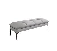 Panca portascarpe in legno massello con cuscino morbido da 10 cm, comodino, design a forma di otto gambe, adatta for corridoio, soggiorno e camera da letto(Color4,150x40x45cm)