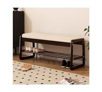 Panca Portascarpe In Legno Massello, Panca Portaoggetti A 2 Livelli For Ingresso Con Ripiani, Moderno Organizer For Scarpe Bianco For Camera Da Letto E Soggiorno(White,55 * 30 * 42cm)
