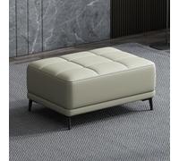 Panca portascarpe Poggiapiedi imbottito, ingresso, portaoggetti per scarpe fine letto in similpelle, Per soggiorno, corridoio (bianco sporco, 60 * 40 *