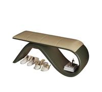 Panca portascarpe Sgabello for cambiare le scarpe - Uno sgabello semplice ed elegante for indossare le scarpe, sia for la casa che for lo shopping(Green,160cm)