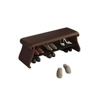 Panca portascarpe Sgabello morbido imbottito for cambiare le scarpe, uno sgabello for indossare le scarpe da porta di casa su cui ci si può sedere(Brown,100cm)