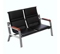 Panca Pubblica Con Cuscino E Supporto Ergonomico For La Schiena, Sedile For Reception For Ospedale, Sedia Imbottita For Sala D'attesa, Aeroporto, Stazione Ferroviaria(2-seater 130cm/51.1in)