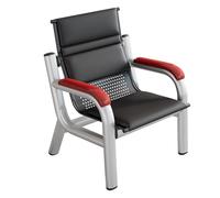 Panca Pubblica Con Cuscino E Supporto Ergonomico For La Schiena, Sedile For Reception For Ospedale, Sedia Imbottita For Sala D'attesa, Aeroporto, Stazione Ferroviaria(1-seater 70cm/27.5in)
