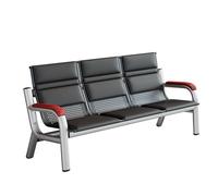 Panca Pubblica Con Cuscino E Supporto Ergonomico For La Schiena, Sedile For Reception For Ospedale, Sedia Imbottita For Sala D'attesa, Aeroporto, Stazione Ferroviaria(3-seater 180cm/70.8in)