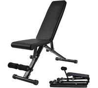 Panca regolabile per pesi da palestra, panca da allenamento per allenamento completo del corpo, piegabile inclinazione/declino panca con pesi e barra pieghevole multi-posizione (MS-1)