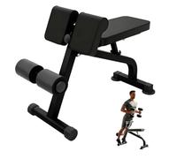 Panca Relaxdays, iperestensione, curl, addominali, 150 kg, nera