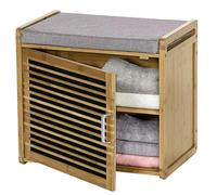 Panca Scarpiera Casa 2 Ripiani Porta Scarpe con Anta Mobiletto Multiuso Cuscino