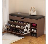 Panca Scarpiera con Sedile Cuscino, Scarpiera con Cassetto Ribaltabile, Ripiani Regolabili, Cerniere Chiuse, per Comfort E Stile, Corridoio Camera da Letto, 60/80/100 * 34 * 50CM,B,100CM