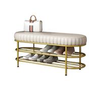 Panca Scarpiera,Scarpiera Ingresso con Seduta, 2 Scomparti, Panca Contenitore con Cuscino Morbido Ispessito da 10 cm per Soggiorno Corridoio Camera da Letto, Portata 150 kg, 60/80/100/120 * 37 * 47cm