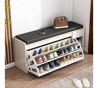 Panca Scarpieraa 3 Livelli, Scarpieras Ingresso con Seduta Portascarpe Salvaspazio per Corridoio Camera da Letto, Cassapanca Dimensioni 100X50X30CM, Montaggio Facile (Bianco)