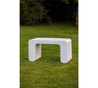 Panca, Sgabello, Espositore, in polietilene MEDIUM Mod. ZIP Dimensioni 77x34.5x h44 cm interno esterno resistente agli agenti atmosferici colore bianco bianco