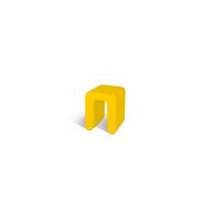 Panca, Sgabello, Espositore, in polietilene SMALL Mod.ZIP Dimensioni 33,5x33,5x h43 cm interno esterno resistente agli agenti atmosferici colore Giallo giallo
