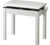 PANCA SGABELLO REGOLABILE IN METALLO BIANCA WH SATINATA PER PIANO PIANOFORTE