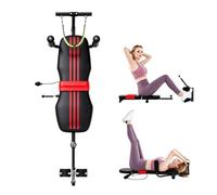 Panca stretching lombare cervicale, per alleviare tensione muscolare | Cinghie sicure testa/caviglie, forza stretching regolabile 140-185 cm, Portata 150 kg, cuscino confortevole