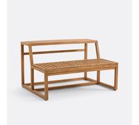 Panca-tavolo da giardino in acacia massiccia, TALIA Beige TU