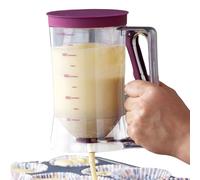 Pancake Batter Dispenser - Batter Dispenser With Squeeze Handle | 11,4 x 18,5 cm Kitchen Tool for Baking | Precision Baking Supplies With Measuring Label For Waffles, Pancakes, Muffin, Cupcakes