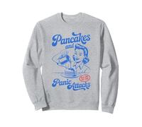 Pancake e attacchi di panico, Divertente, Umorismo retrò, Pigiama da Notte Felpa