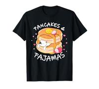 Pancake e pigiama Slumber Party Funny Kawaii Anime Cat Maglietta