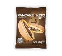 Pancake KETO choco cream .Con solo 4g di carboidrati a porzione e 0,8g di zucchero. Formato da 50g.