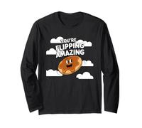 Pancake Lover, You're Flipping Amazing Funny Cake Pun Maglia a Manica