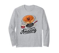 Pancake Lover, You're Flipping Amazing Funny Cake Pun Maglia a Manica