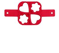 Pancake Maker Fantastico modo semplice e veloce per cucinare perfettamente a quattro fori, strumento per pancake fai da te rosso intelligente