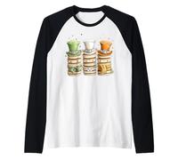 Pancake Maker Leprechaun Shamrock San Patrizio Irlanda Maglia con Maniche Raglan