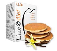 PANCAKE PROTEICI Line@diet | 7 VANIGLIA | comode monoporzioni | OLTRE il 60% di PROTEINE | preparato proteico per pancake e crêpes (Vaniglia, 7 Pancake)