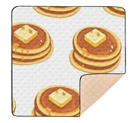 Pancakes con burro e sciroppo d'acero carino pieghevole Baby Gym & Activity Mat per interni ed esterni accogliente traspirante attività intrattenimento tappetino per neonati neonati bambini, 127 x 127