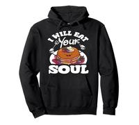 Pancakes I Will Eat Your Soul Divertente Umorismo Felpa con Cappuccio