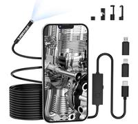 Pancellent Endoscopio 5,5 mm 1920P Snake Ispezione Boroscopio, Endoscopio di Tipo C, Telecamera con 6 Luci LED per Smartphone Android e iOS, iPhone, iPad, Samsung 5M