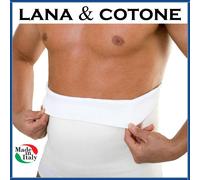Pancera contenitiva uomo donna in LANA e COTONE fascia elastica lombare panciera