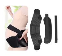 Pancera Gravidanza Fascia Sostegno Pancia e Schiena Cintura Sicurezza Gravidanza con Supporto Addominale e Lombare ad Elevato Comfort Previene il Dolore Nella Parte Bassa Della Schiena(Nero)