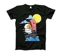 Pancetta E Uova per La Colazione, Cibo Divertente per La Nave del Titanic, Dieta Chetogenica Magliette Basic Girocollo Maglietta T-Shirt Casual Maglietta Uomo per Hip-Hop Bodybuilding Palestra XXL