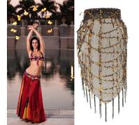 Pancetta hip sciarpa di pancia danza della gonna alla gonna in per la