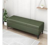 Panche Contenitore con Coperchio,Pouf da Ingresso con Seduta per Camera da Letto,Soggiorno (Verde Scuro)