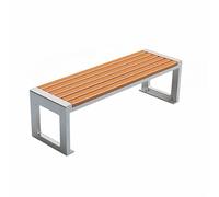 Panche da esterno resistente alle intemperie Panca in legno in acciaio inossidabile Struttura stabile Panche da giardino per esterni panca da patio per giardino, parco, cortile, portico anteriore