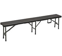 Panche pieghevoli da campeggio in acciaio e resina rattan 180 cm Camping Polyrattan Levante