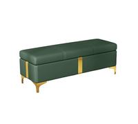 Panche punta letto Panca portaoggetti for camera da letto Fine letto Panca for divano in pelle Seduta davanti alla finestra Camino Portaoggetti for giocattoli... Decorativo(Green,80*40*45cm)
