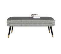 Panche punta letto Panche imbottite for camera da letto Sgabello poggiapiedi for soggiorno con gambe in metallo for ingresso, sala da pranzo, camera da letto, fine letto Decorativo(Dark Grey)