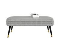Panche punta letto Panche imbottite for camera da letto Sgabello poggiapiedi for soggiorno con gambe in metallo for ingresso, sala da pranzo, camera da letto, fine letto Decorativo(Light Grey)