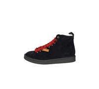 panchic Polacchini Uomo P01 in camoscio Blu con Lacci Rossi Blue, 45