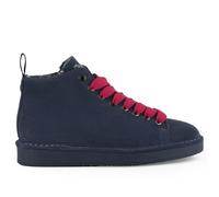 PANCHIC Polacchino da Donna P01 in Suede Blu con Lacci Fucsia - P01W016 00882052 - Taglia 37