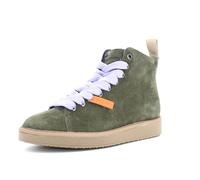 PANCHIC Polacchino da Donna P01 Verde in Suede con Lacci Lilla - P01W007 00332074 - Taglia 39